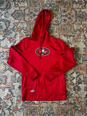 New Era Men's Red San Francisco 49ers Zip-Up Hoodie Size M